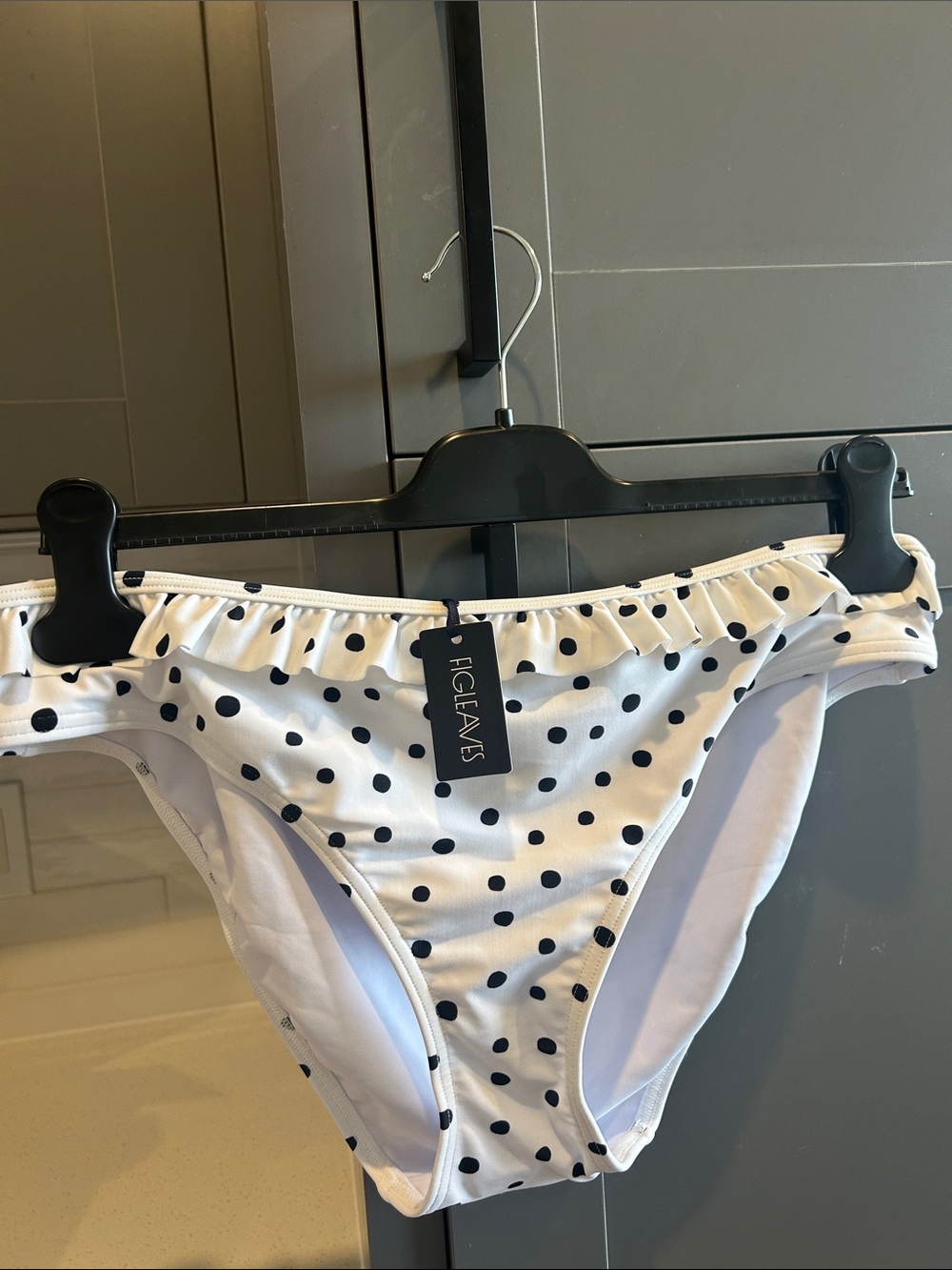 NWT FIGLEAVES Sorrento Frill Polka Dot Bikini Bottom (16) - Picture 2 of 6